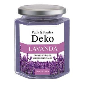 Vela Hexagonal Aroma Lavanda