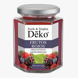 Vela Hexagonal Aroma Frutos Rojos