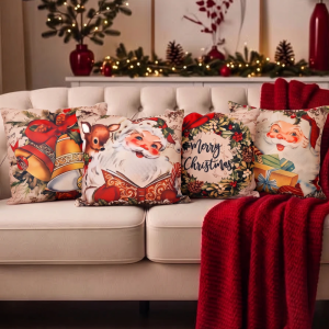 Cojines navideños "Elegancia Navideña" Set de 4