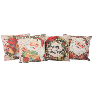 Cojines navideños "Elegancia Navideña" Set de 4