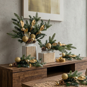 Vara de follaje navideño "Elegancia Navideña"