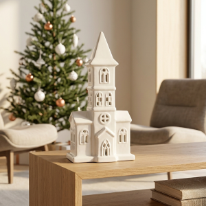 Figura decorativa la casona "Blanca Navidad"